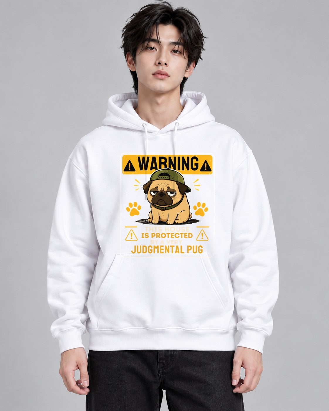 Warning House Protected By Judgmenta - White