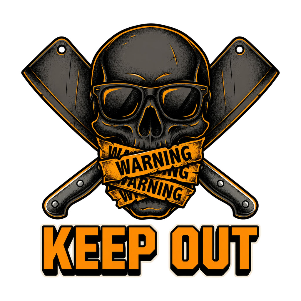 Warning Keep Out Skull