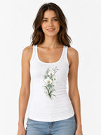 Watercolor Orchid Bloom - White