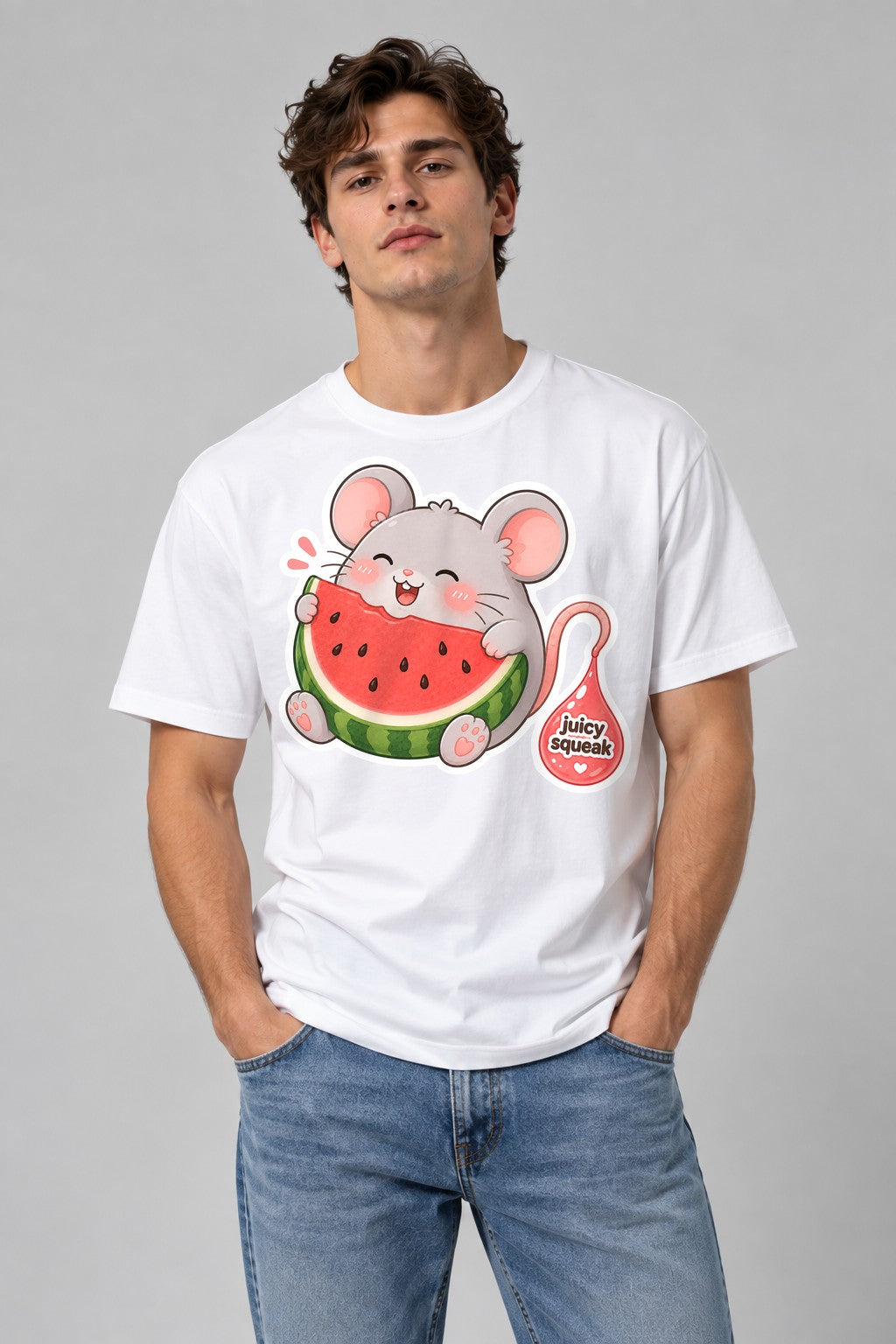 Watermelon Mouse - White