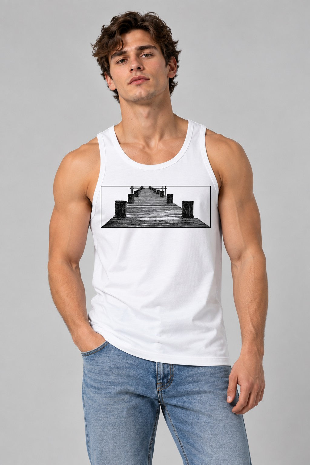 Weathered Dock - White