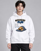 Weekend Plan Stay Home Funny Lazy Pu - White