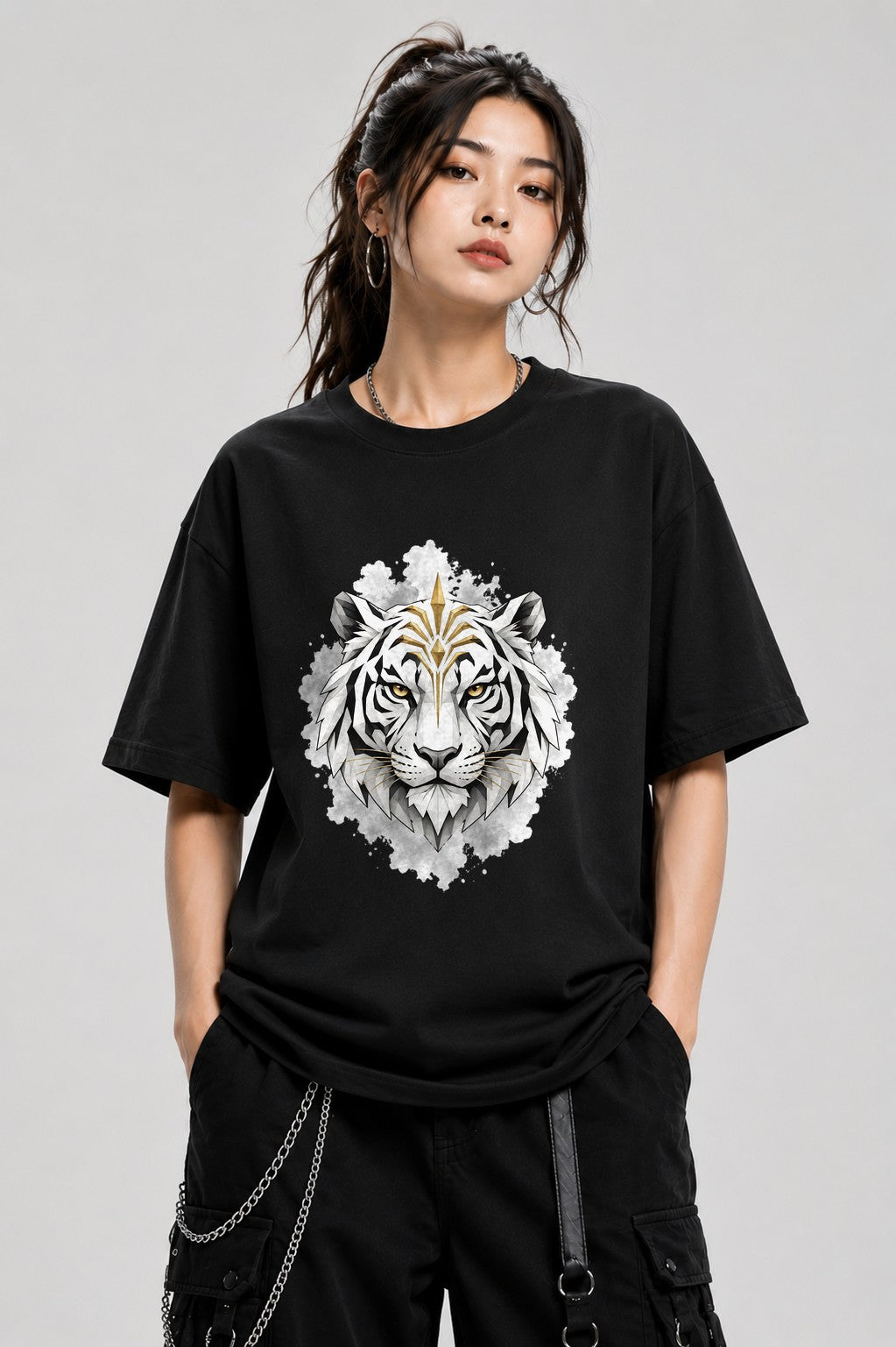 White Tiger Crown - Black