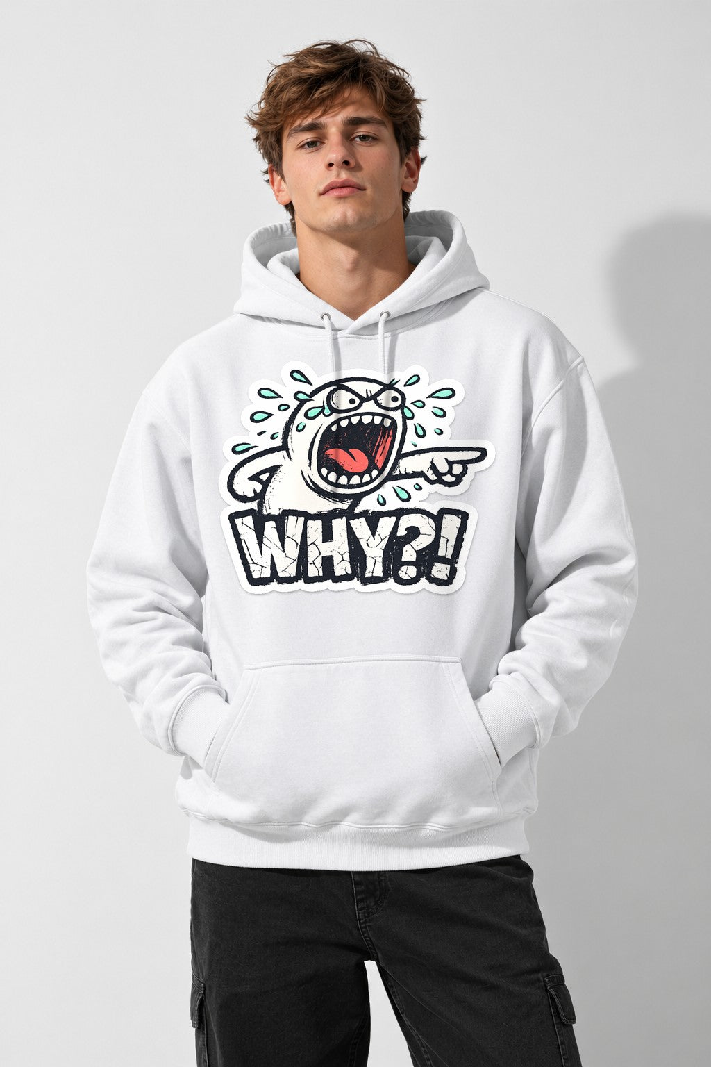 Why Crying Character - White