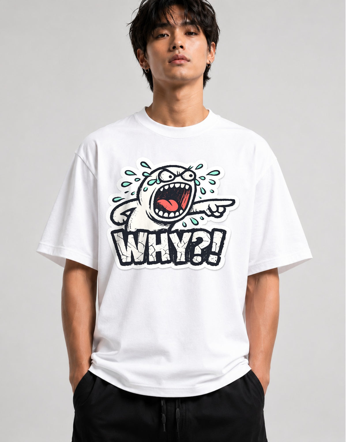 Why Crying Character - White