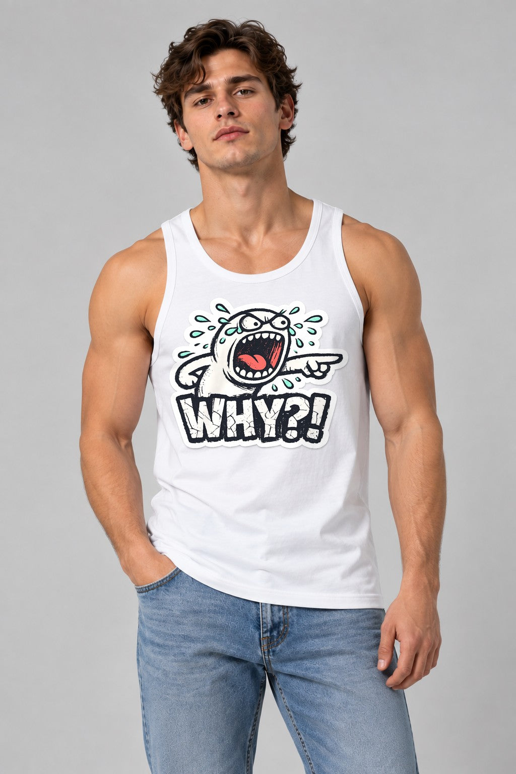 Why Crying Character - White