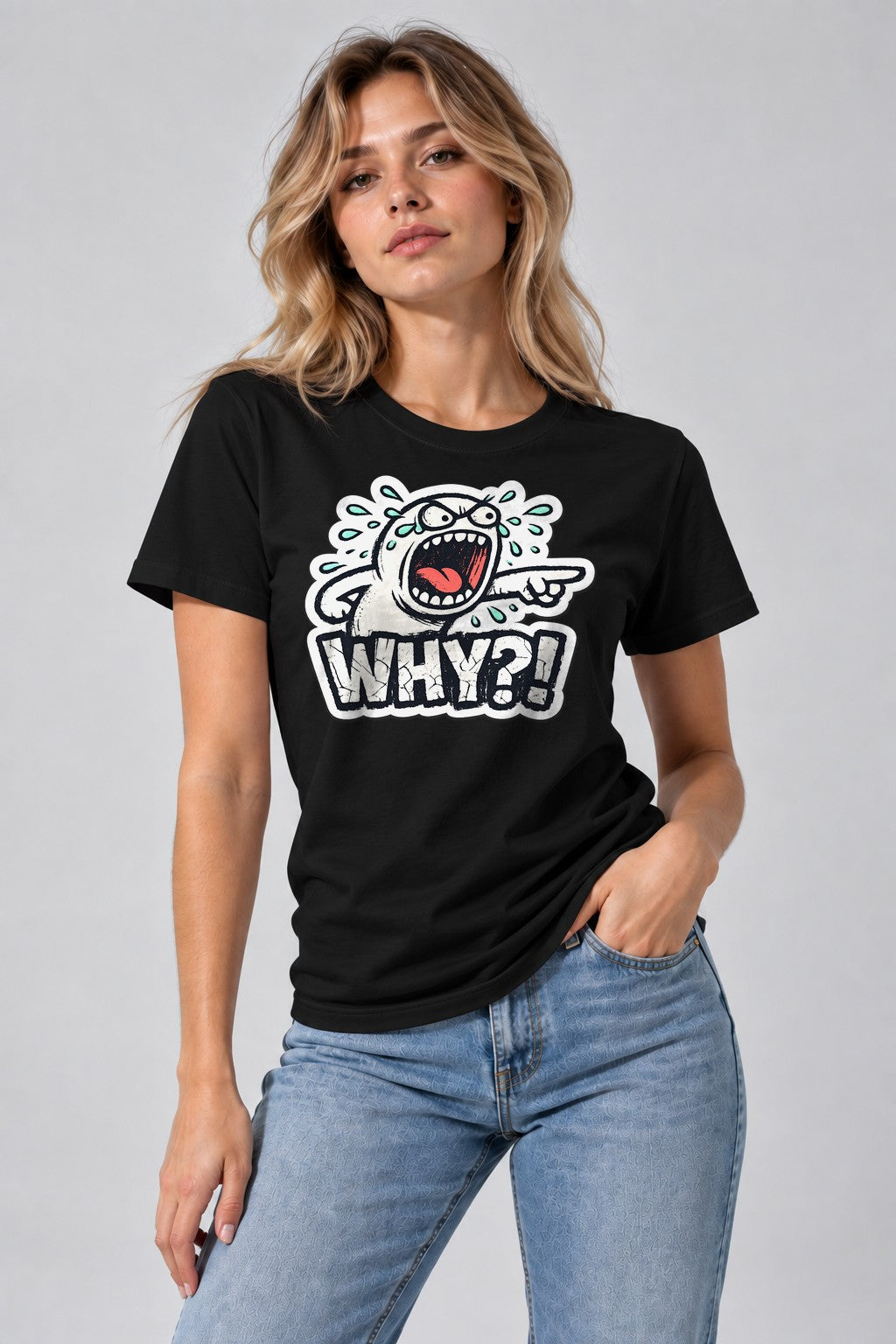 Why Crying Character - Black