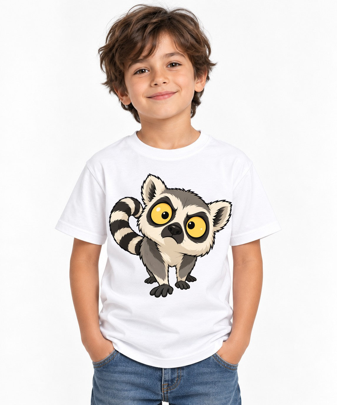 Wide Eyed Lemur - White