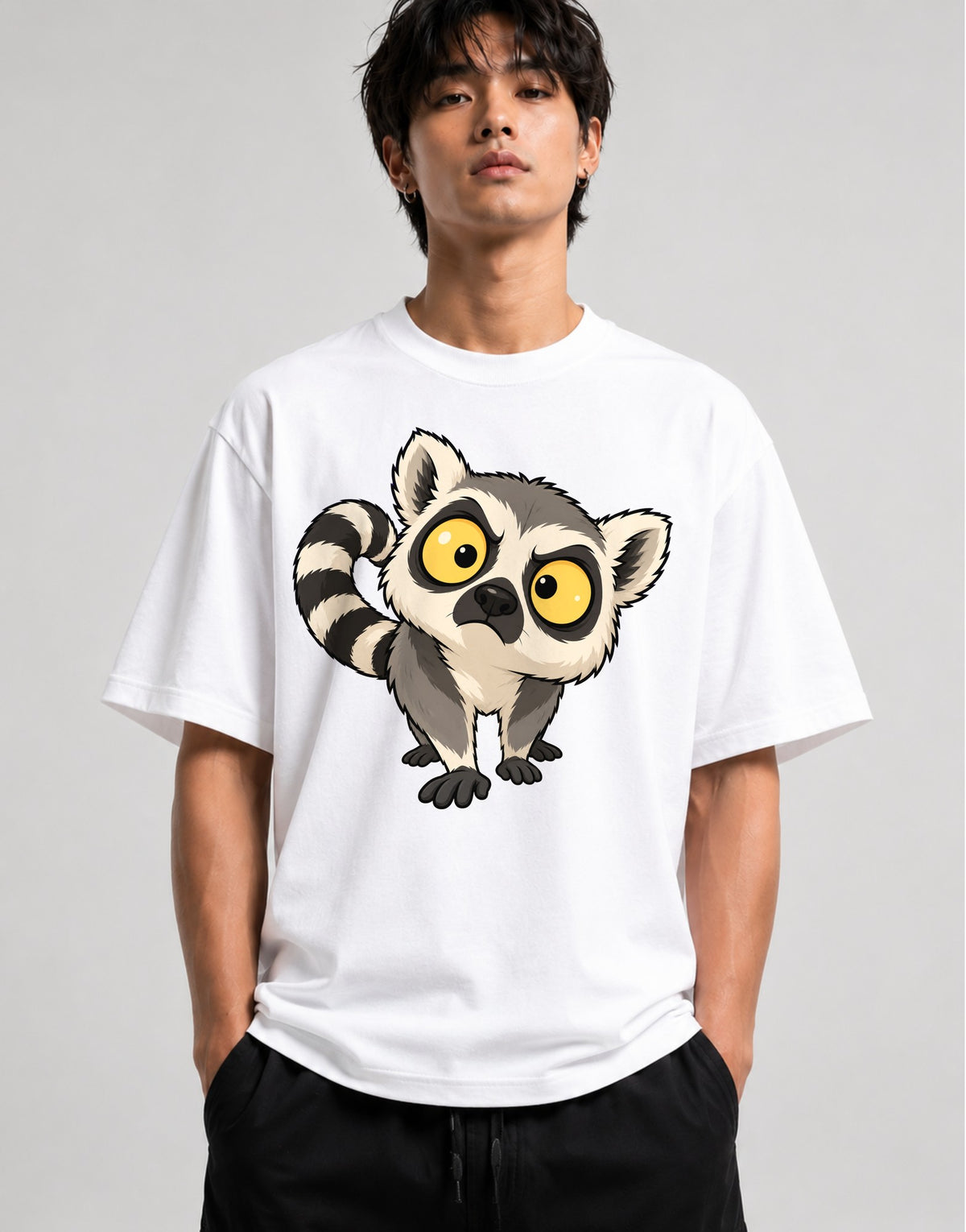 Wide Eyed Lemur - White