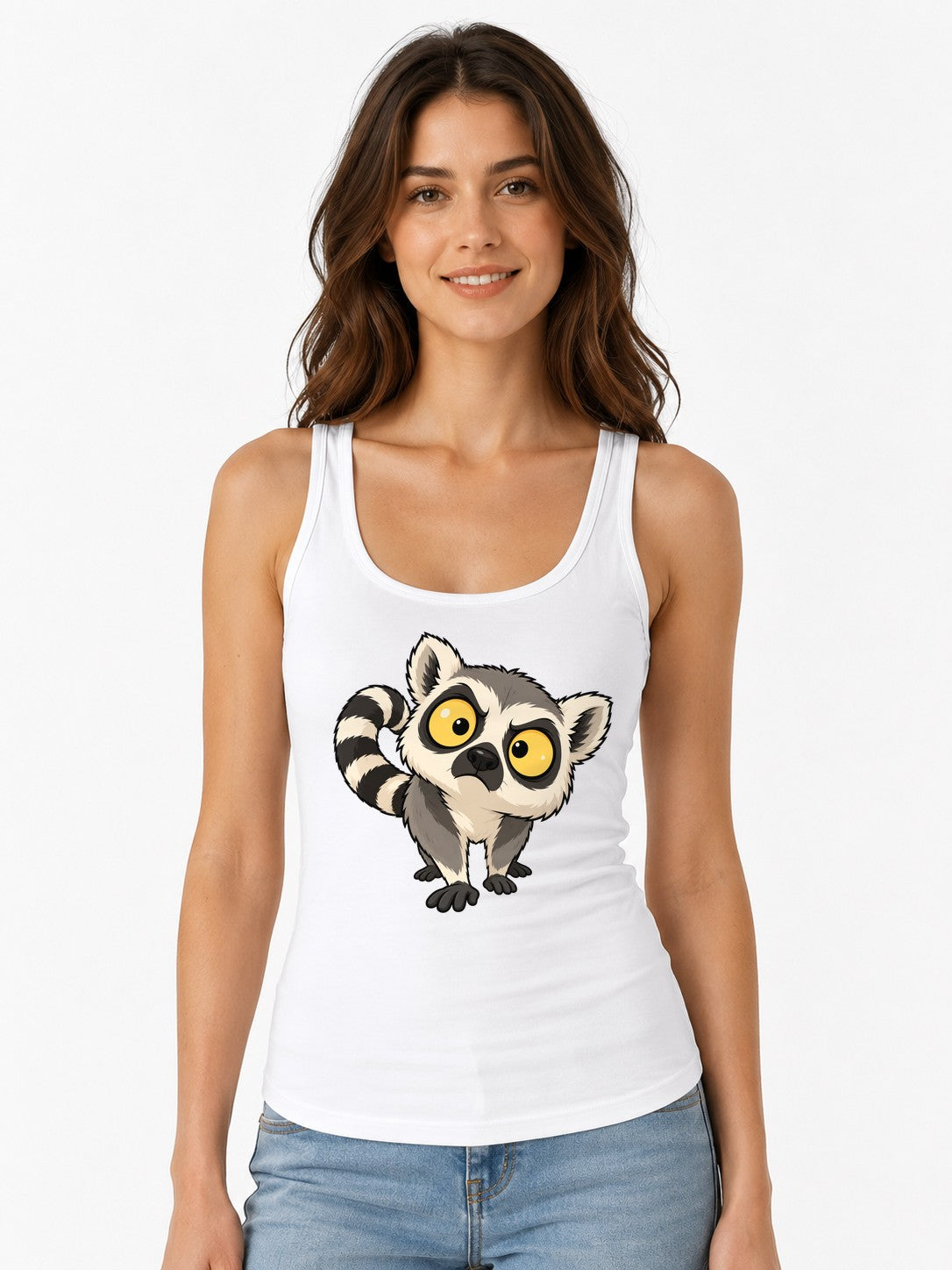 Wide Eyed Lemur - White