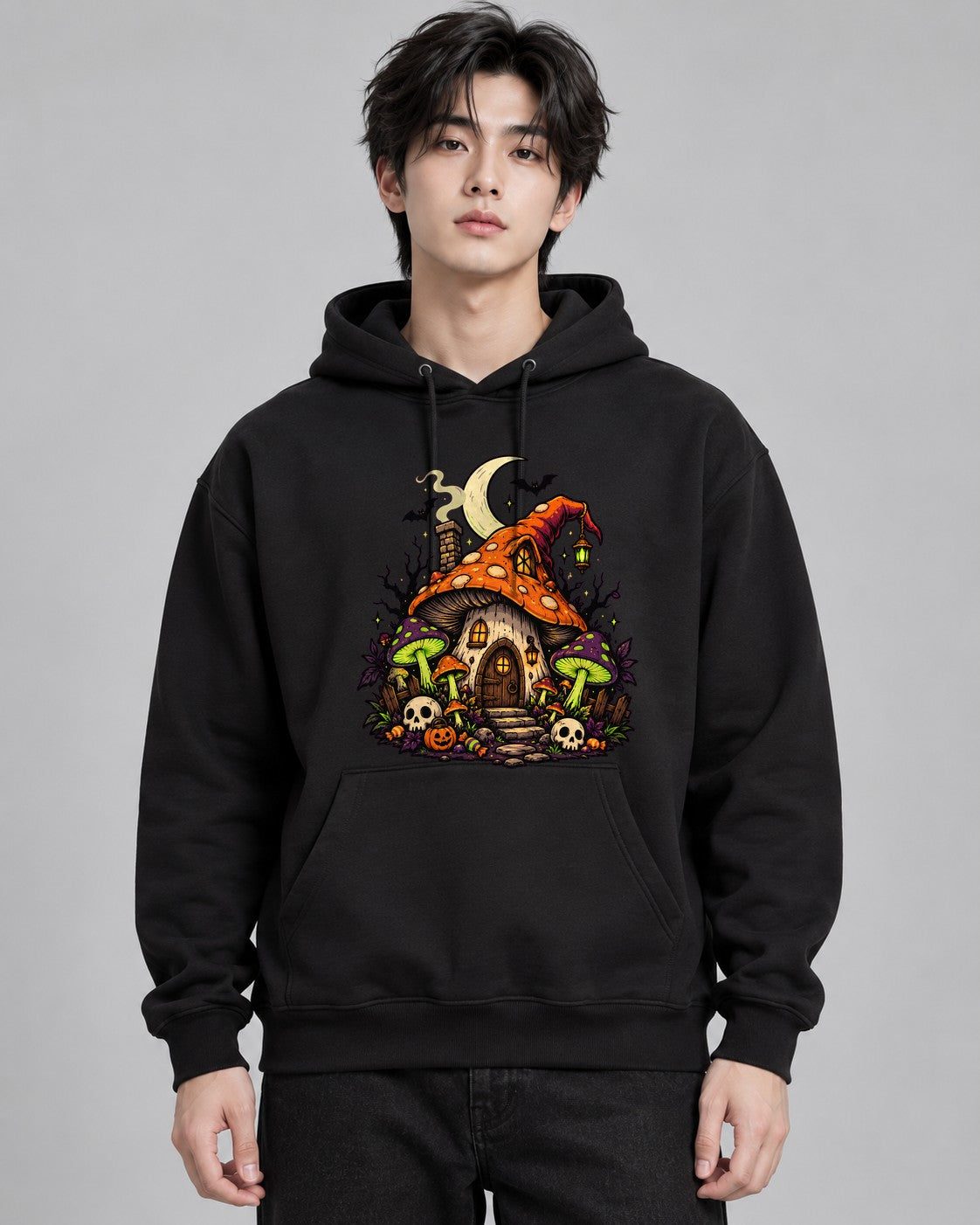Witch Mushroom Cottage - Black