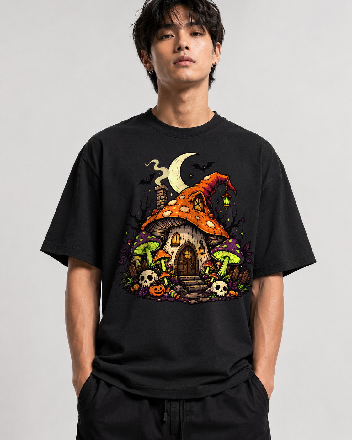 Witch Mushroom Cottage - Black