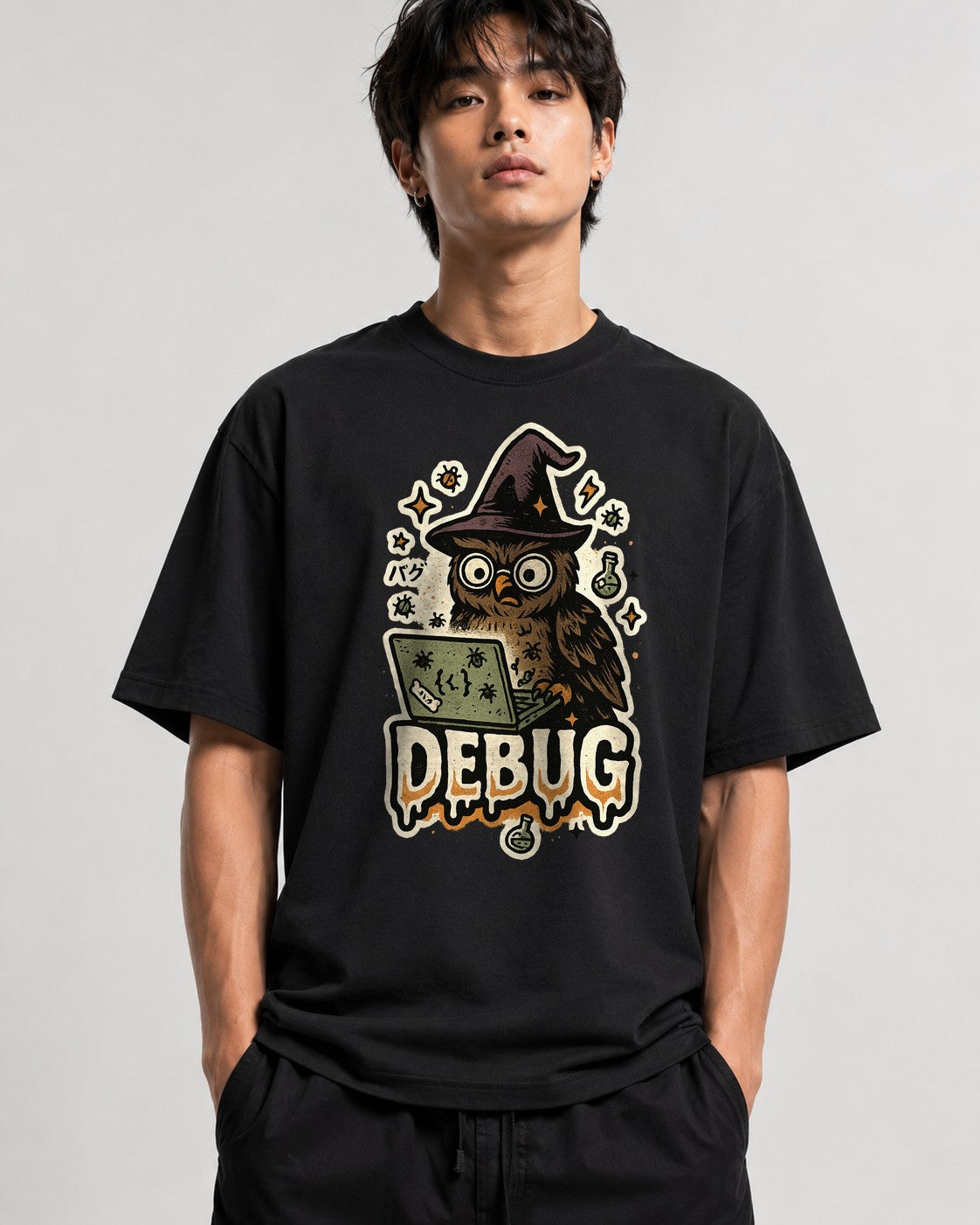 Witch Owl Coder - Black