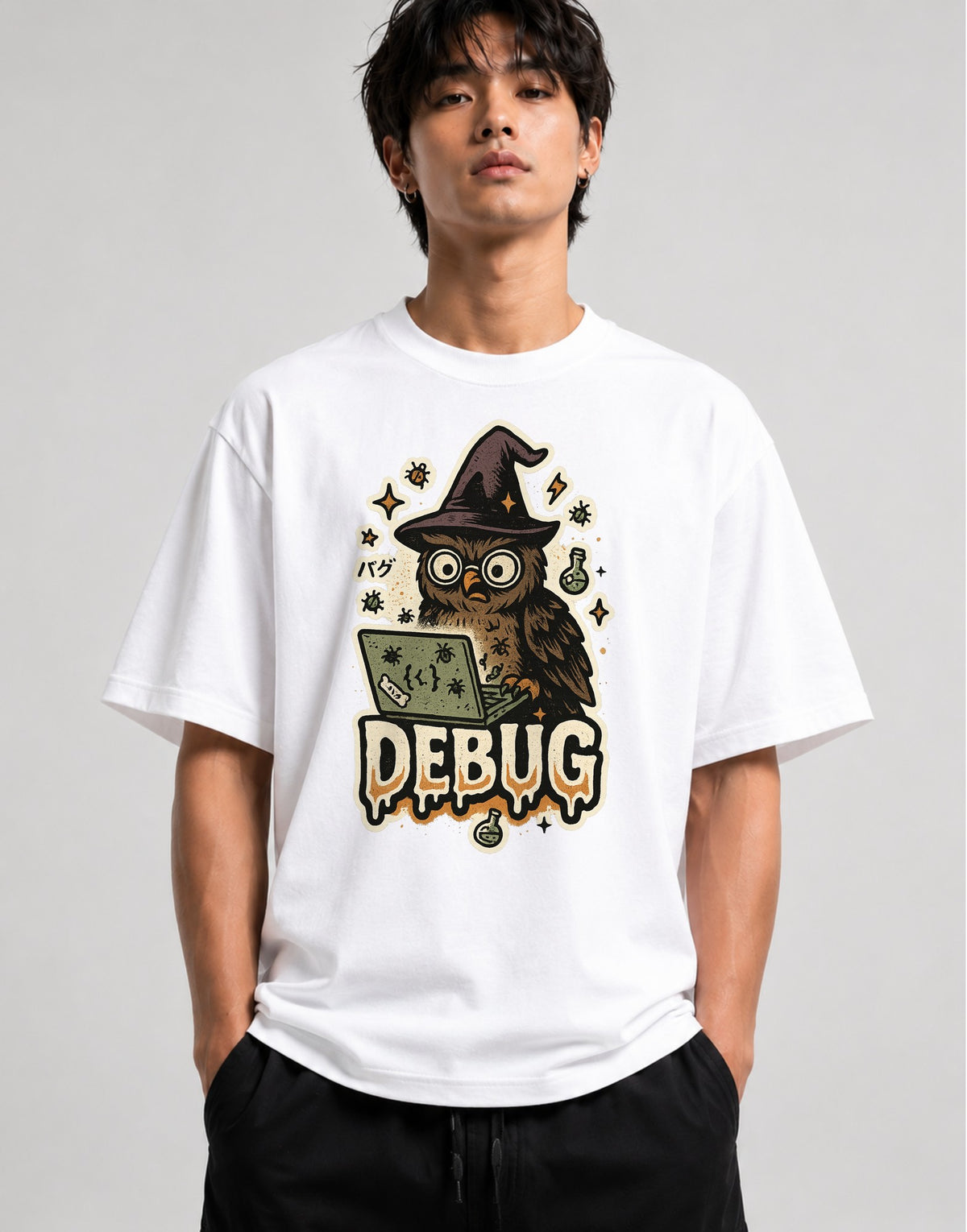 Witch Owl Coder - White