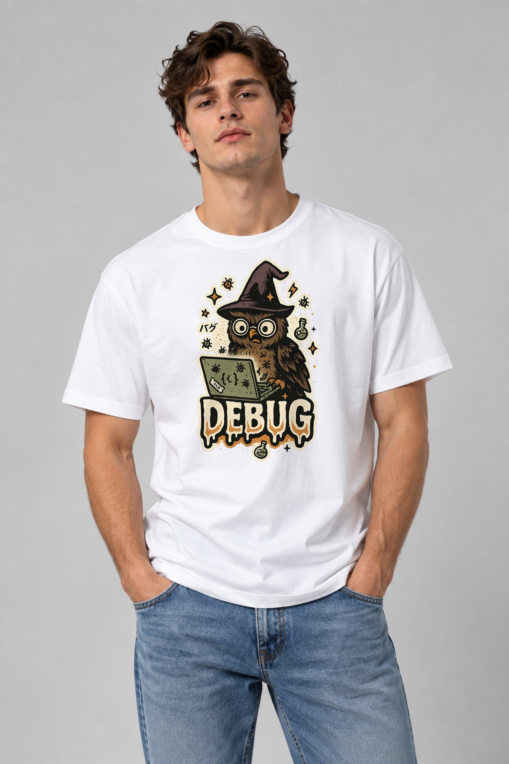 Witch Owl Coder - White