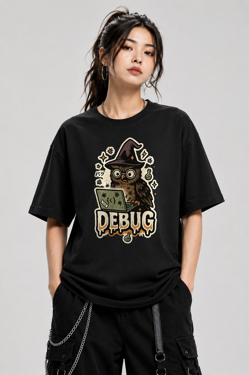 Witch Owl Coder - Black