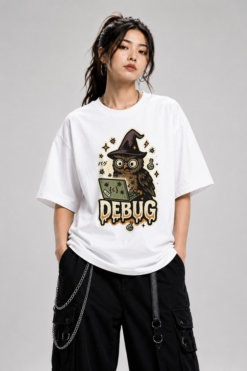 Witch Owl Coder - White