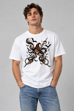 Witch Scissors Skull - White