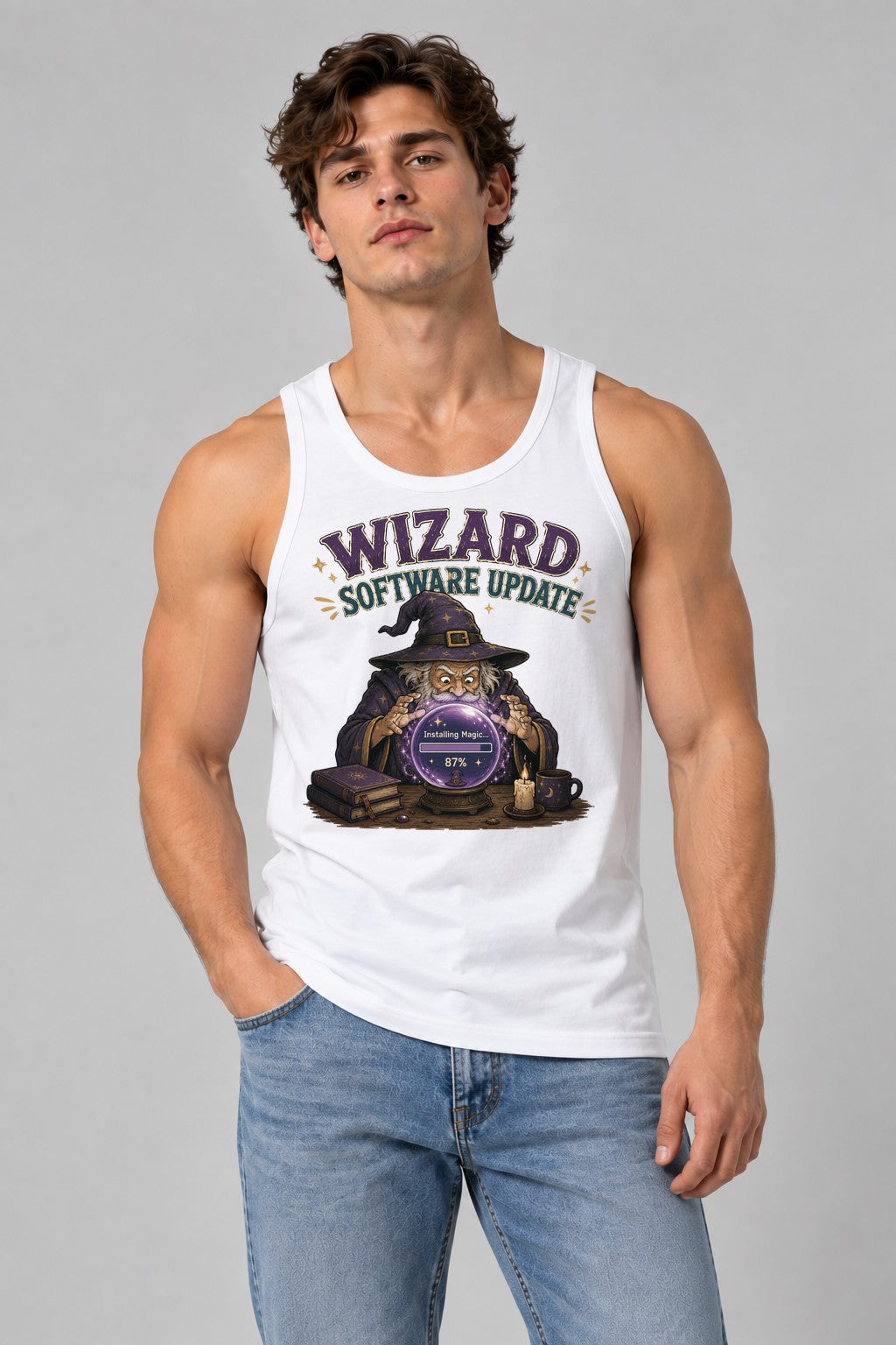 Wizard Software Update Installing Magic - White