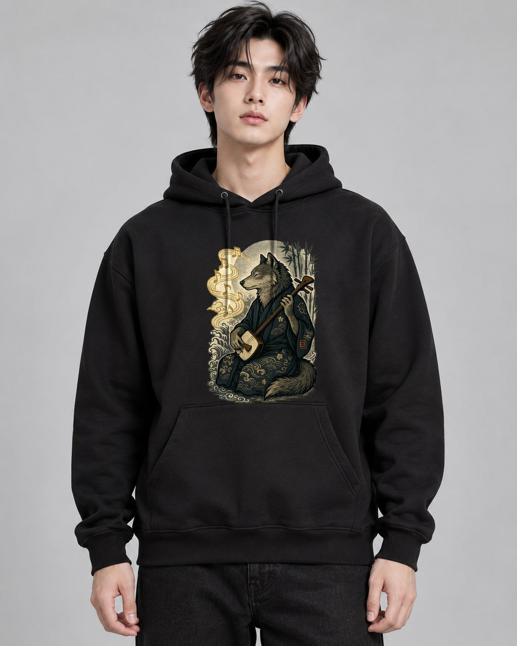 Wolf Shamisen Player - Black