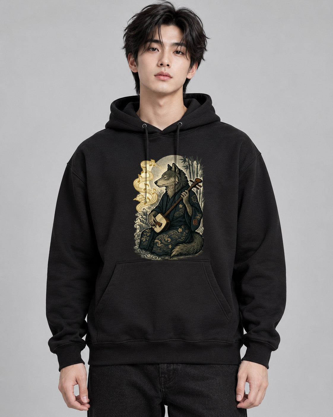 Wolf Shamisen Player - Black