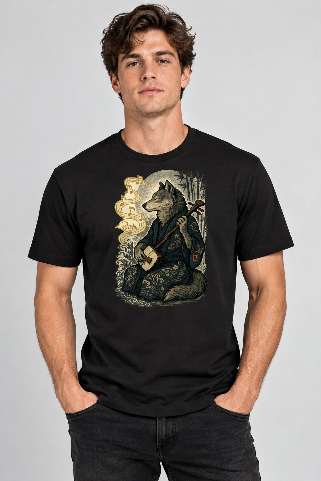 Wolf Shamisen Player - Black