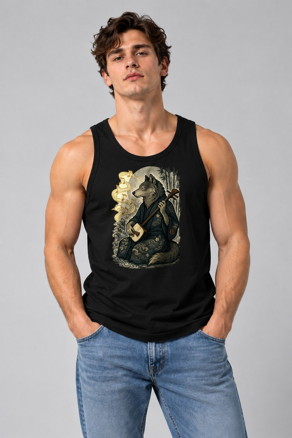 Wolf Shamisen Player - Black