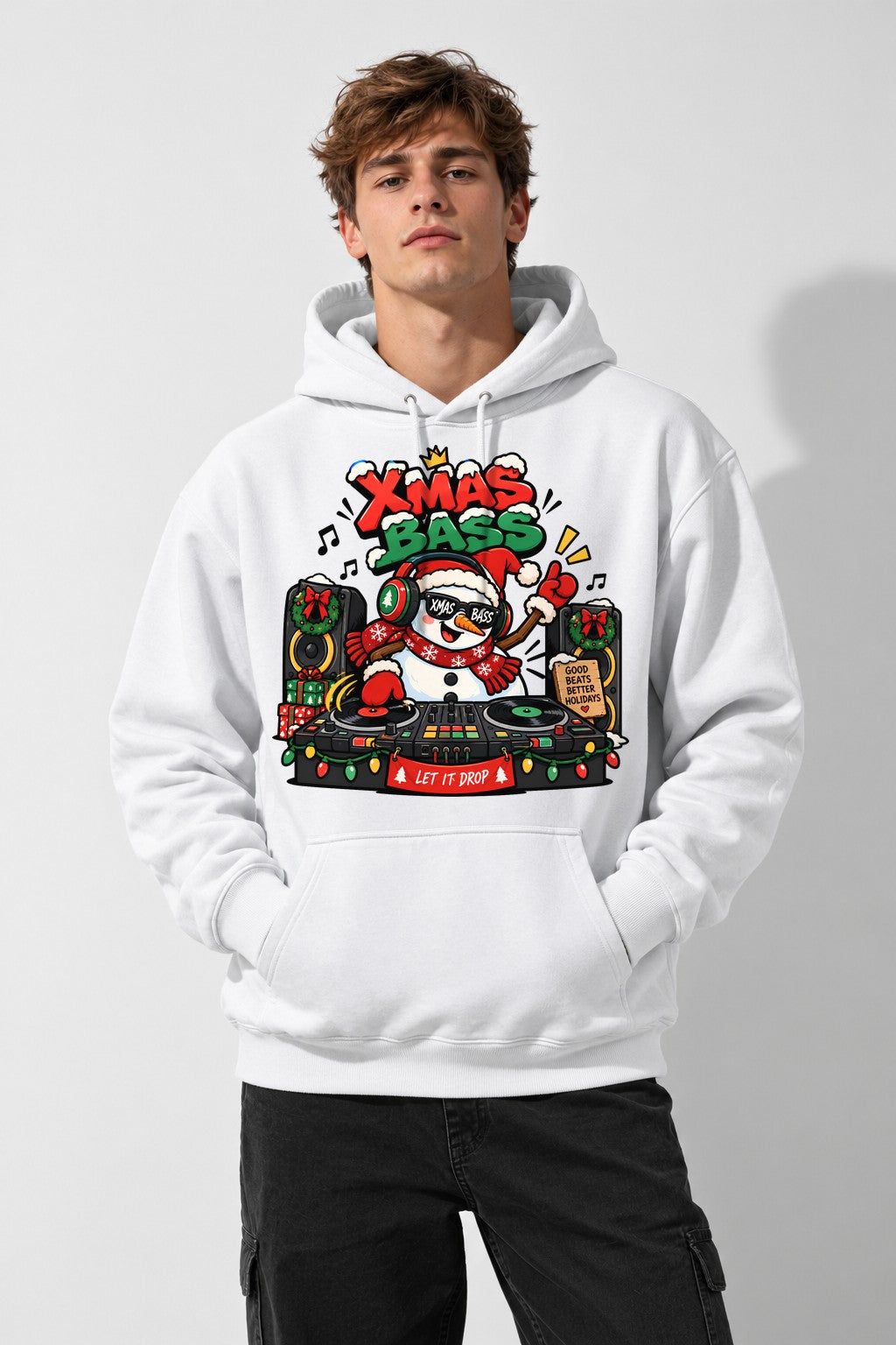 Xmas Bass DJ - White