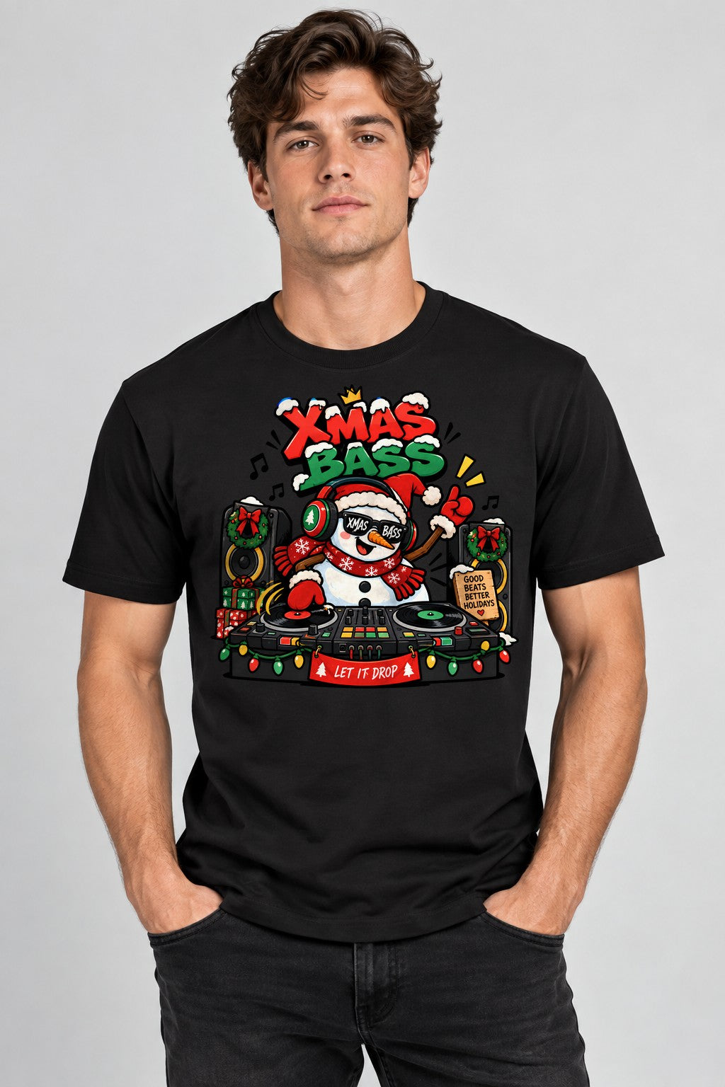 Xmas Bass DJ - Black