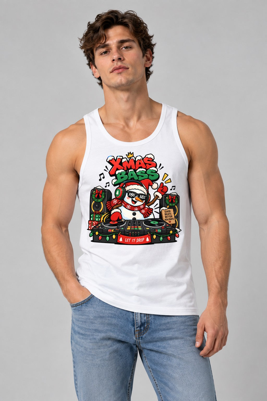 Xmas Bass DJ - White