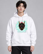 Yakuza 01 Cyberpunk Oni Mask Japanes - White