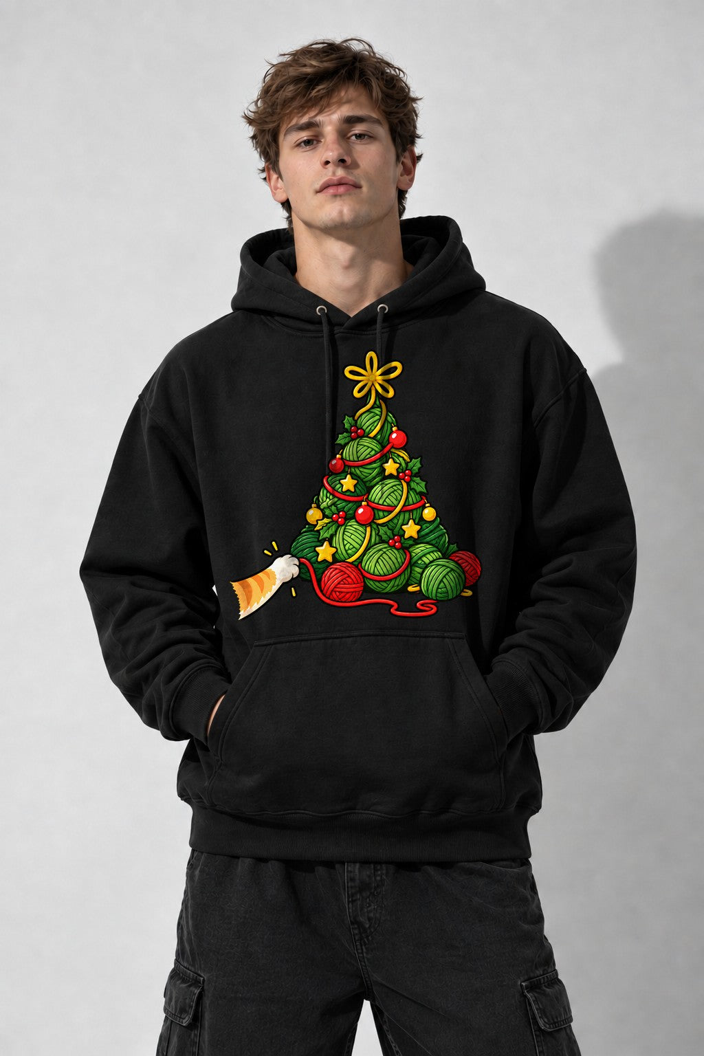 Yarn Christmas Tree - Black