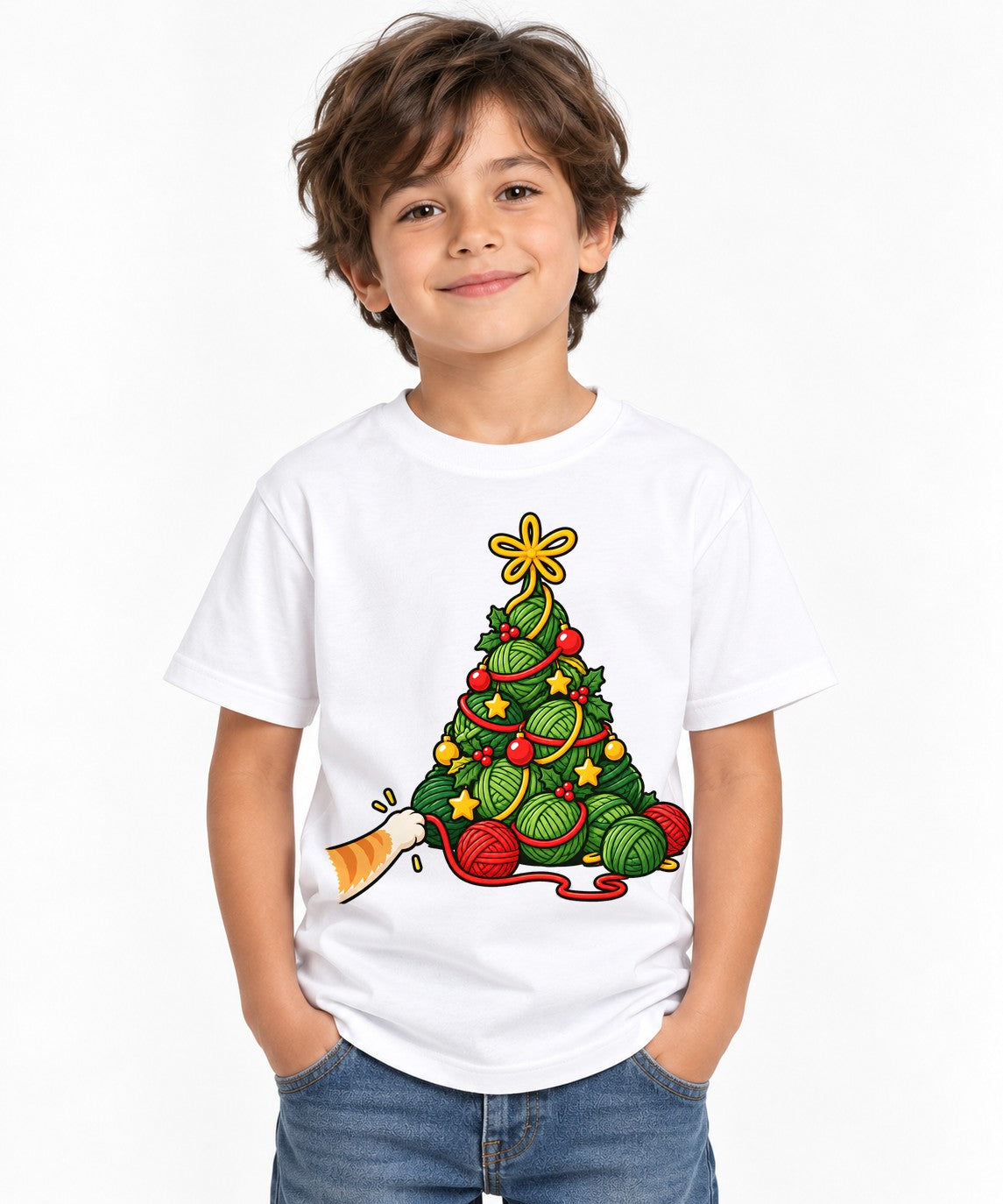 Yarn Christmas Tree - White