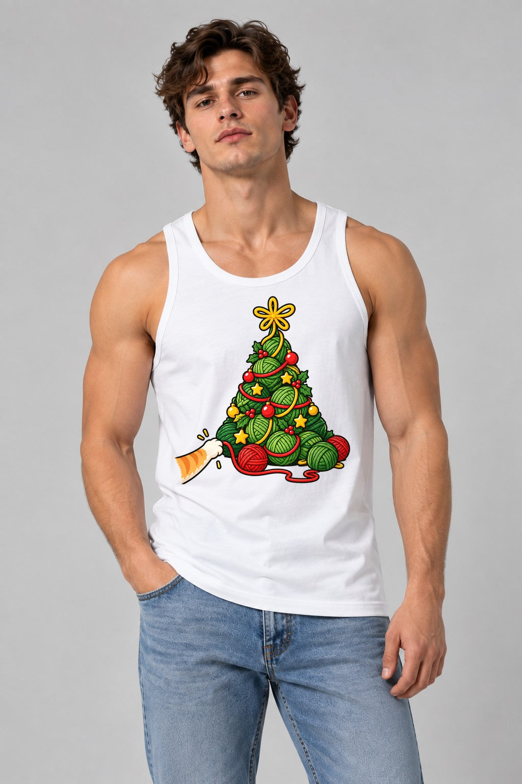 Yarn Christmas Tree - White