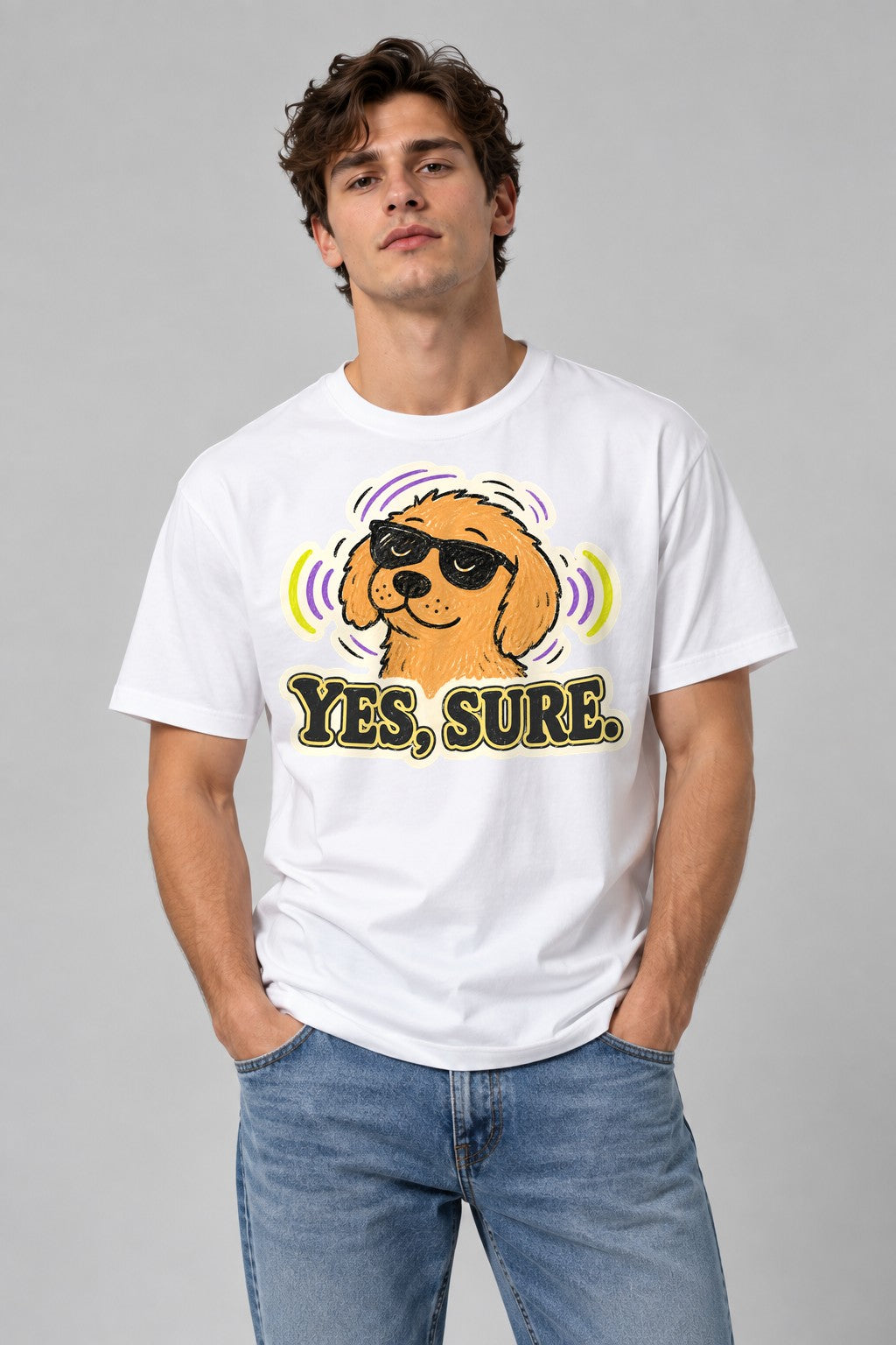 Yes Sure Dog - White