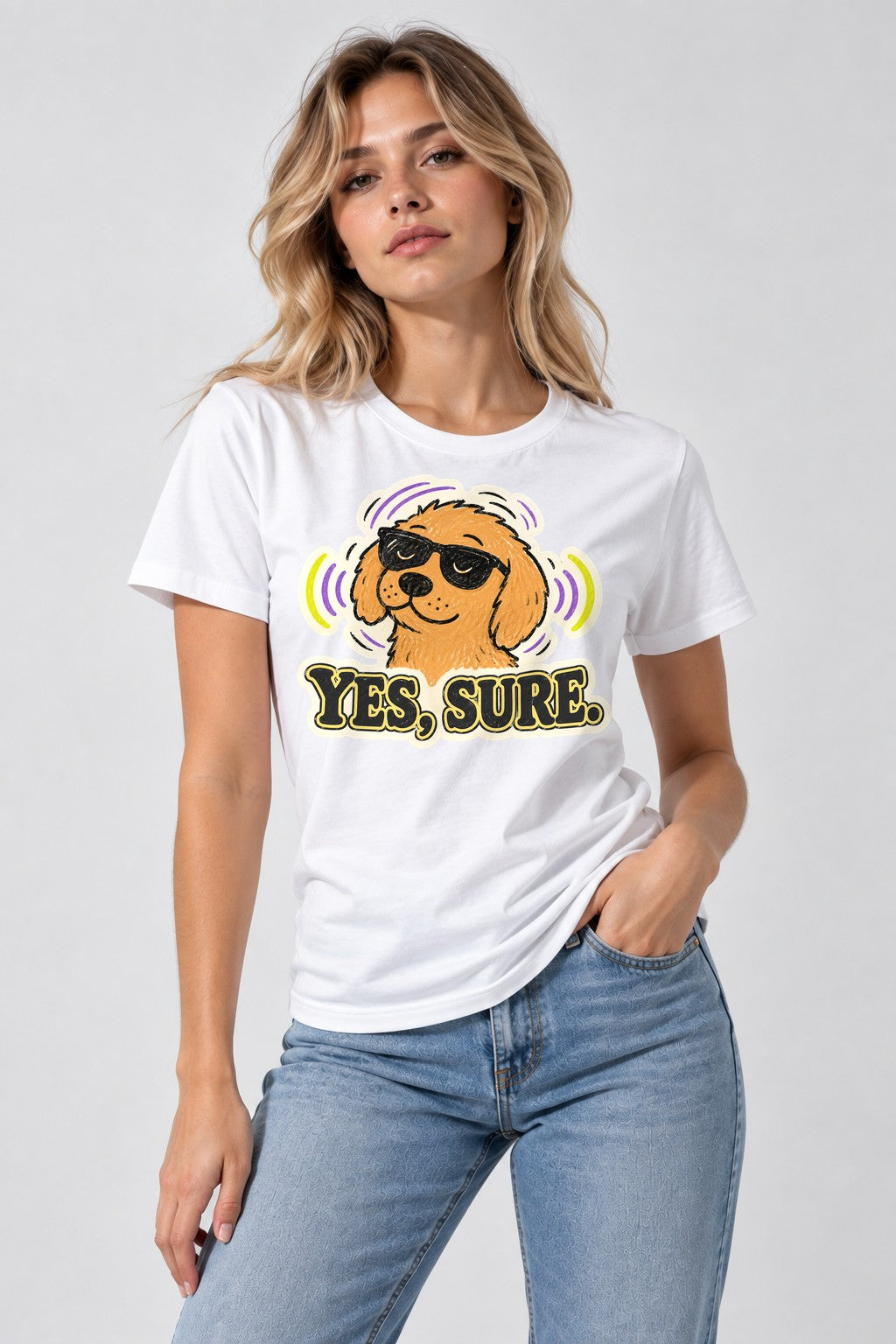 Yes Sure Dog - White