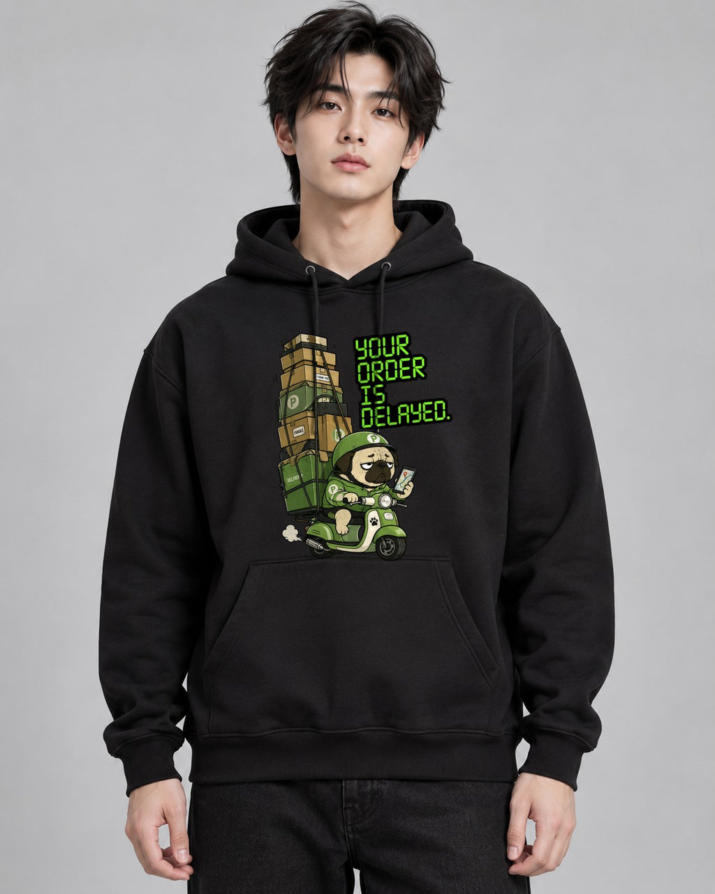Your Order Is Delayed Funny Delivery - Black