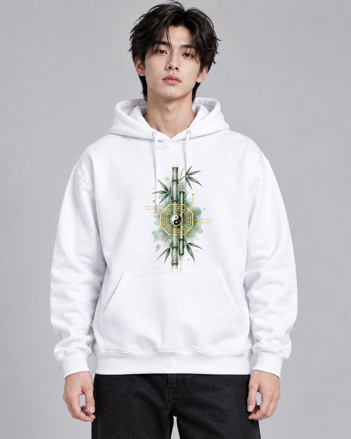 Zen Bamboo Bagua - White