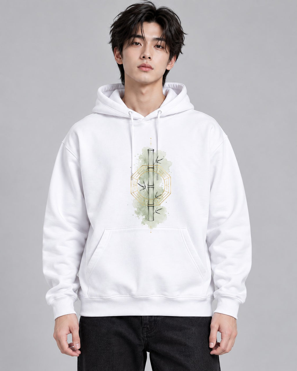 Zen Bamboo Octagon - White