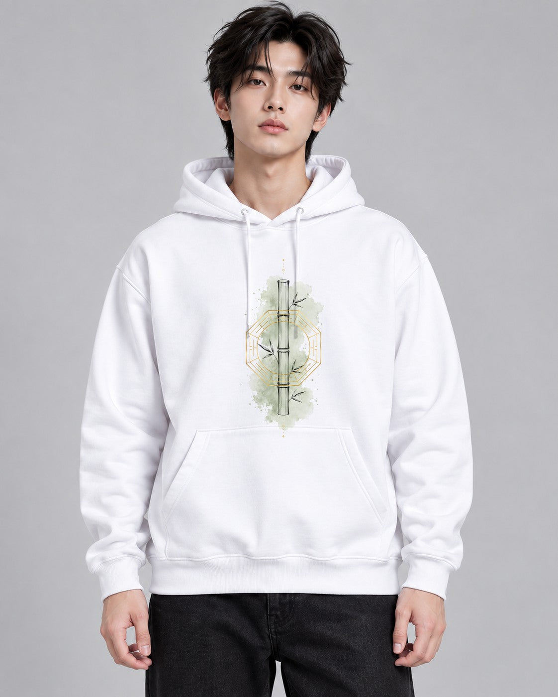 Zen Bamboo Octagon - White