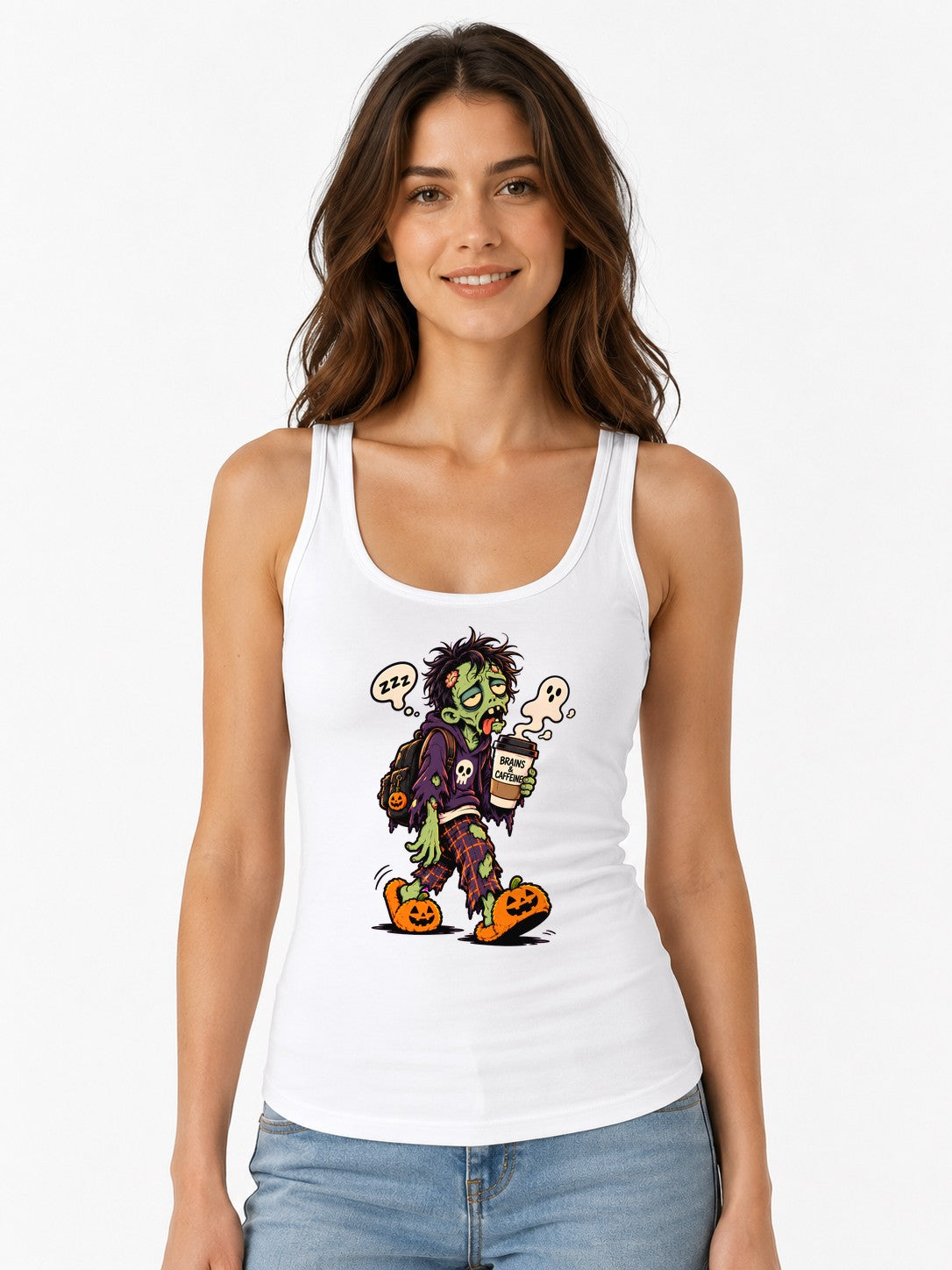 Zombie Coffee Student - White