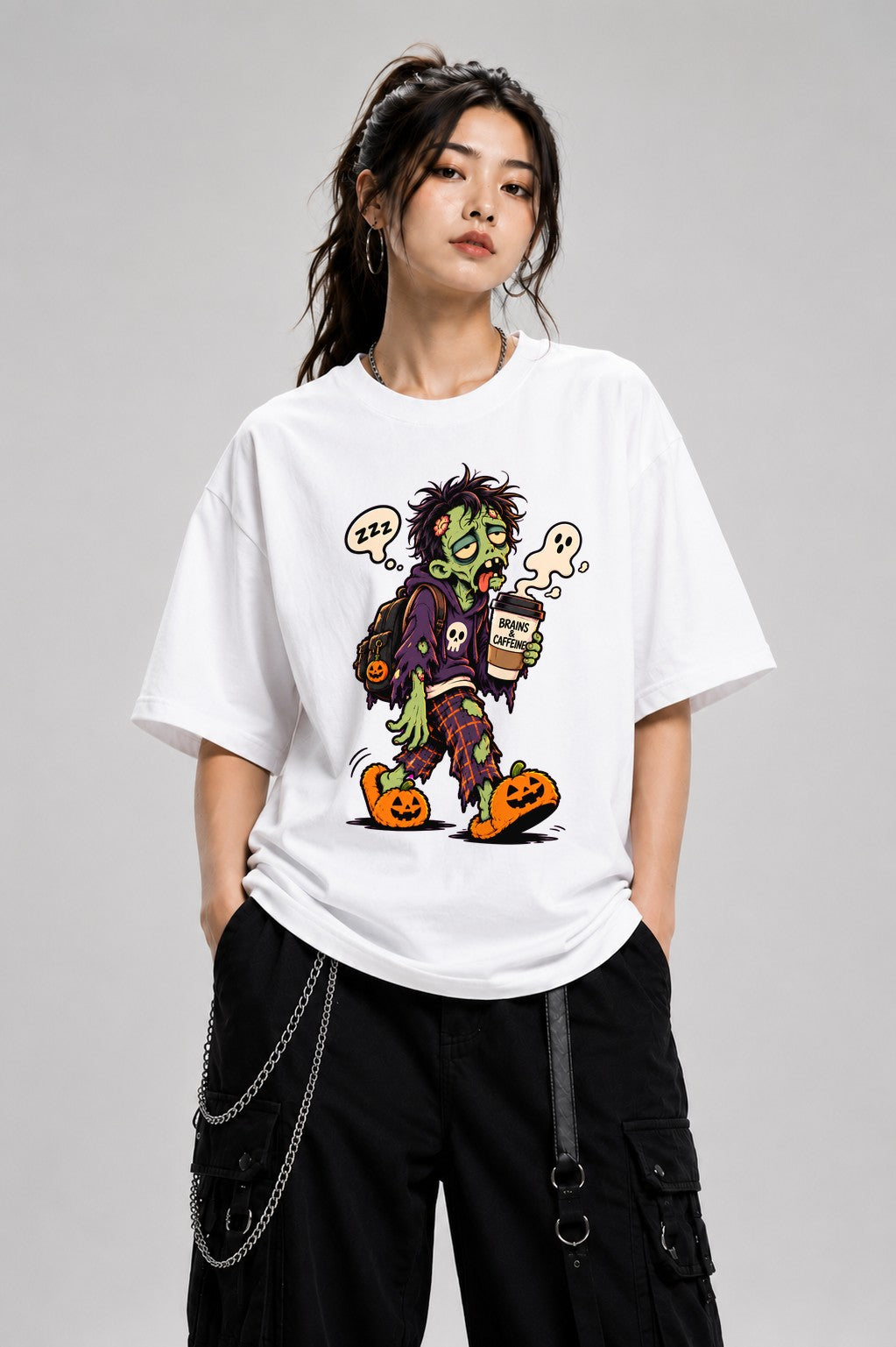 Zombie Coffee Student - White